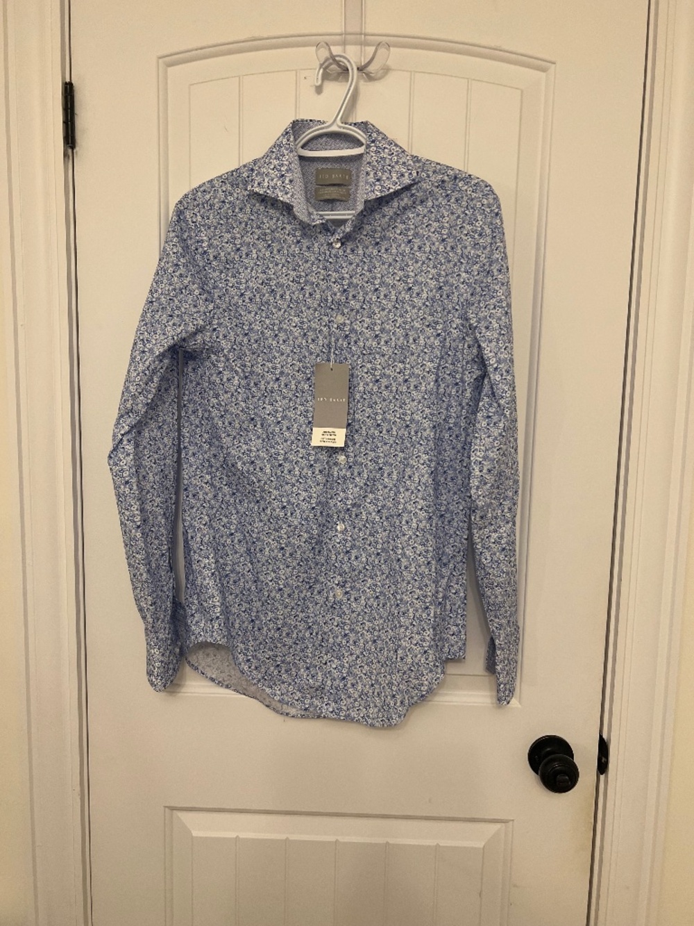 Ted Baker Blue Floral Dress Shirt
